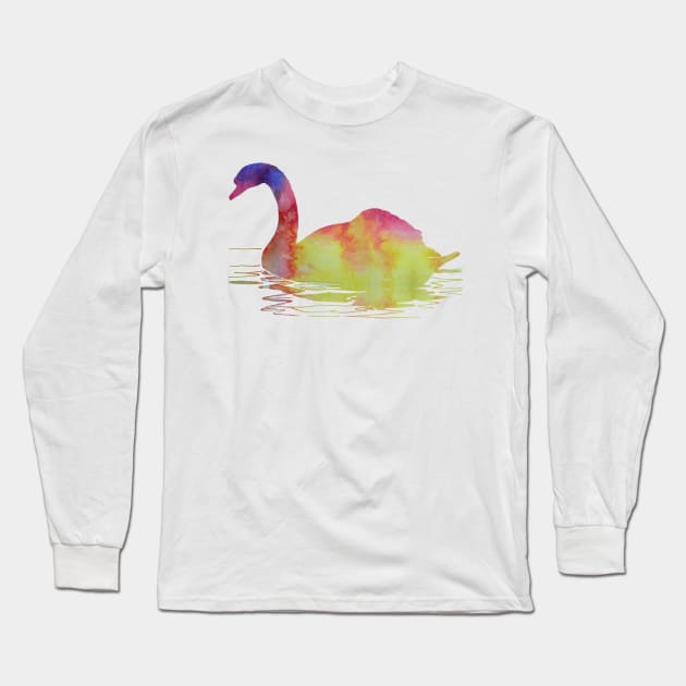 Swan Long Sleeve T-Shirt by BittenByErmines